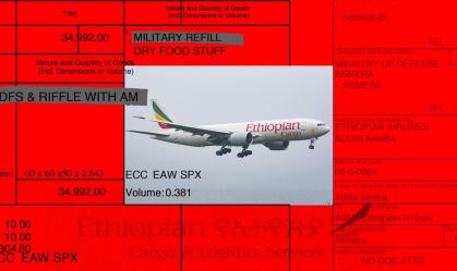 Etiópia usou sua principal companhia aérea para transportar armas