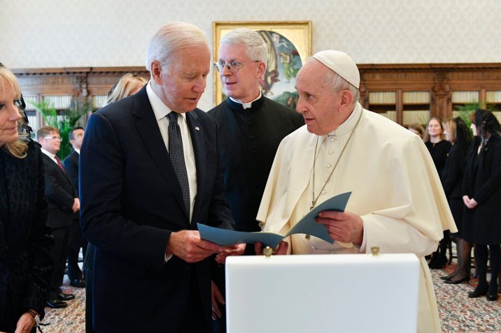 O presidente dos Estados Unidos, Joe Biden, e o Papa Francisco se encontraram no Vaticano / Foto: Reprodução/Casa Branca (29.out.2021)