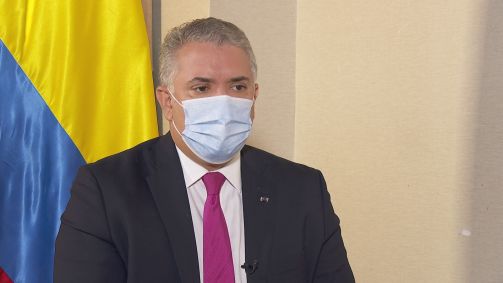 Presidente da Colômbia, Iván Duque, em entrevista à CNN