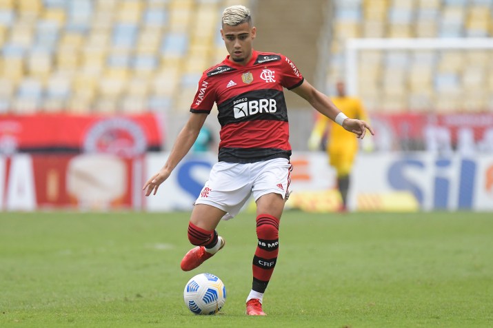 Andreas Pereira fez um dos gols da vitória do Flamengo sobre o Athletico Paranaense por 3 a 0. (Foto: Clever Felix/LDG News)