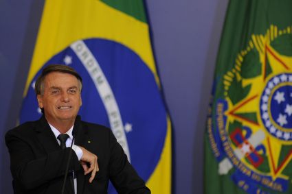 O presidente Jair Bolsonaro (PL) participa de solenidade no Palácio do Planalto, em Brasília - 20/06/2022