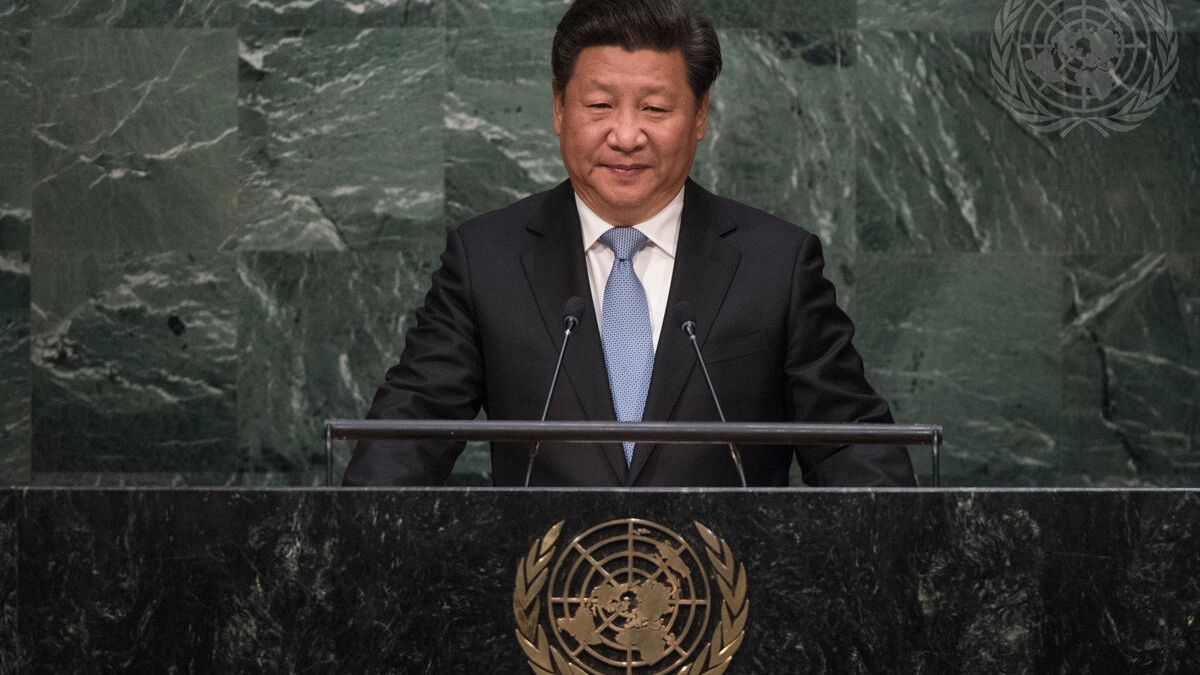 Presidente chinês, Xi Jinping, discursa na 70ª Assembleia-Geral das Nações Unidas, em Nova York