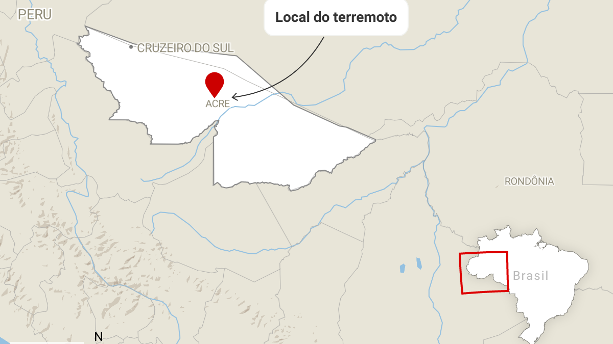 Terremoto no Acre, perto da fronteira com o Peru