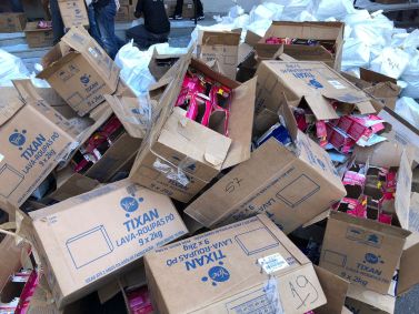 Caixas de sabão em pó foram usadas para transportar cocaína
