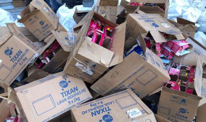 Caixas de sabão em pó foram usadas para transportar cocaína