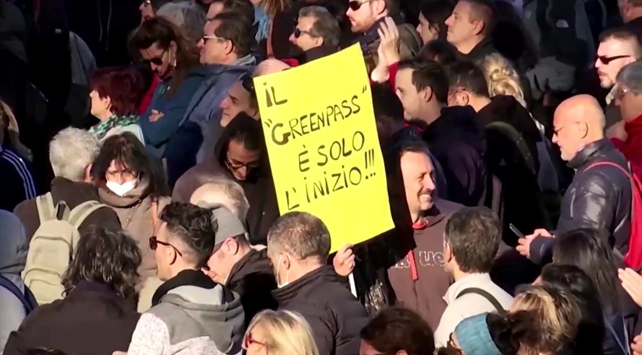 Protesto Vacina Itália