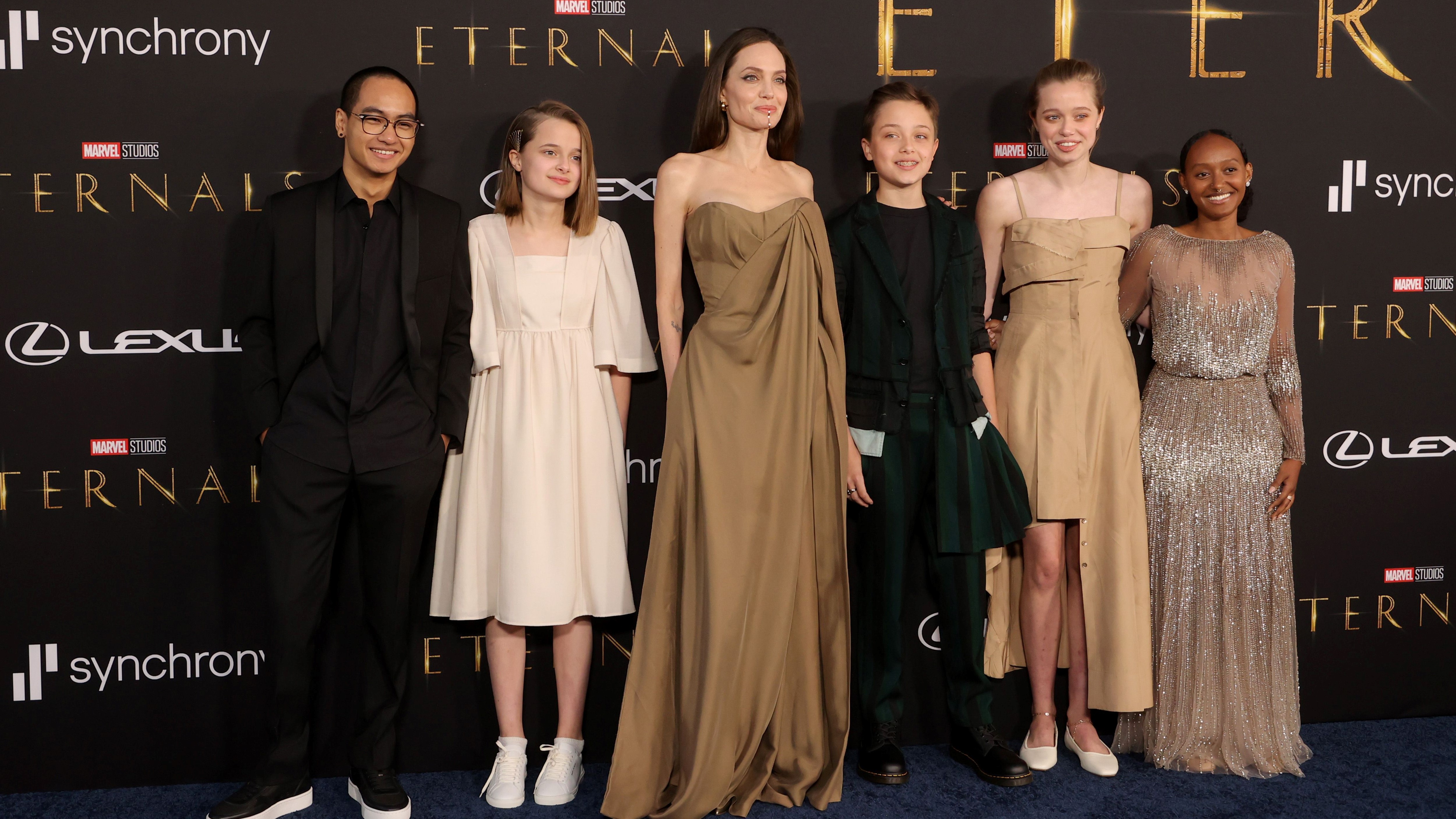 Angelina Jolie levou seus filhos para a pré-estreia de seu primeiro filme com a Marvel / Emma McIntyre/WireImage