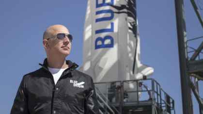 O fundador da Blue Origin e da Amazon, Jeff Bezos