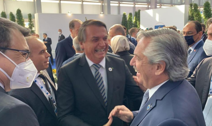 Jair Bolsonaro e Alberto Fernández no G20