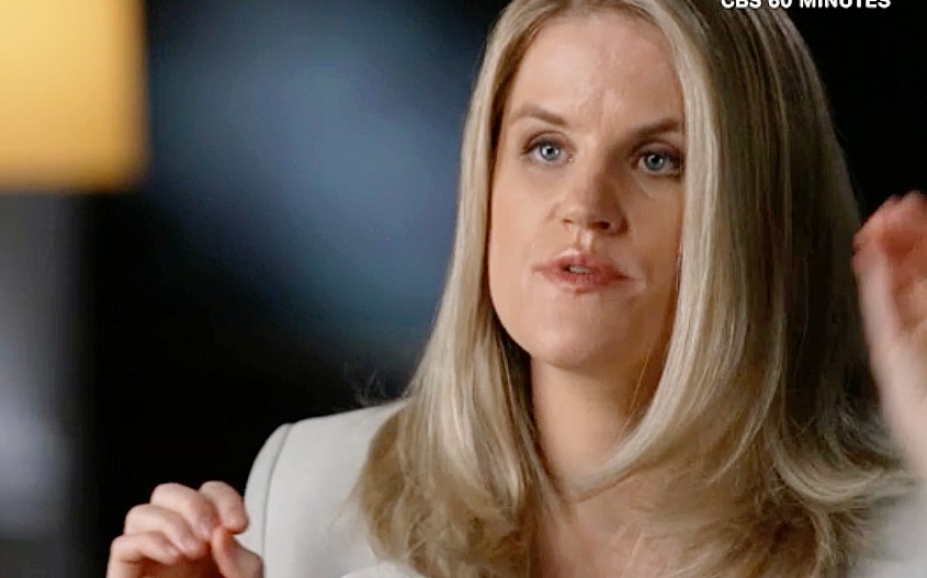Frances Haugen, ex-funcionária do Facebook, denuncia companhia / Foto: CBS/Reprodução
