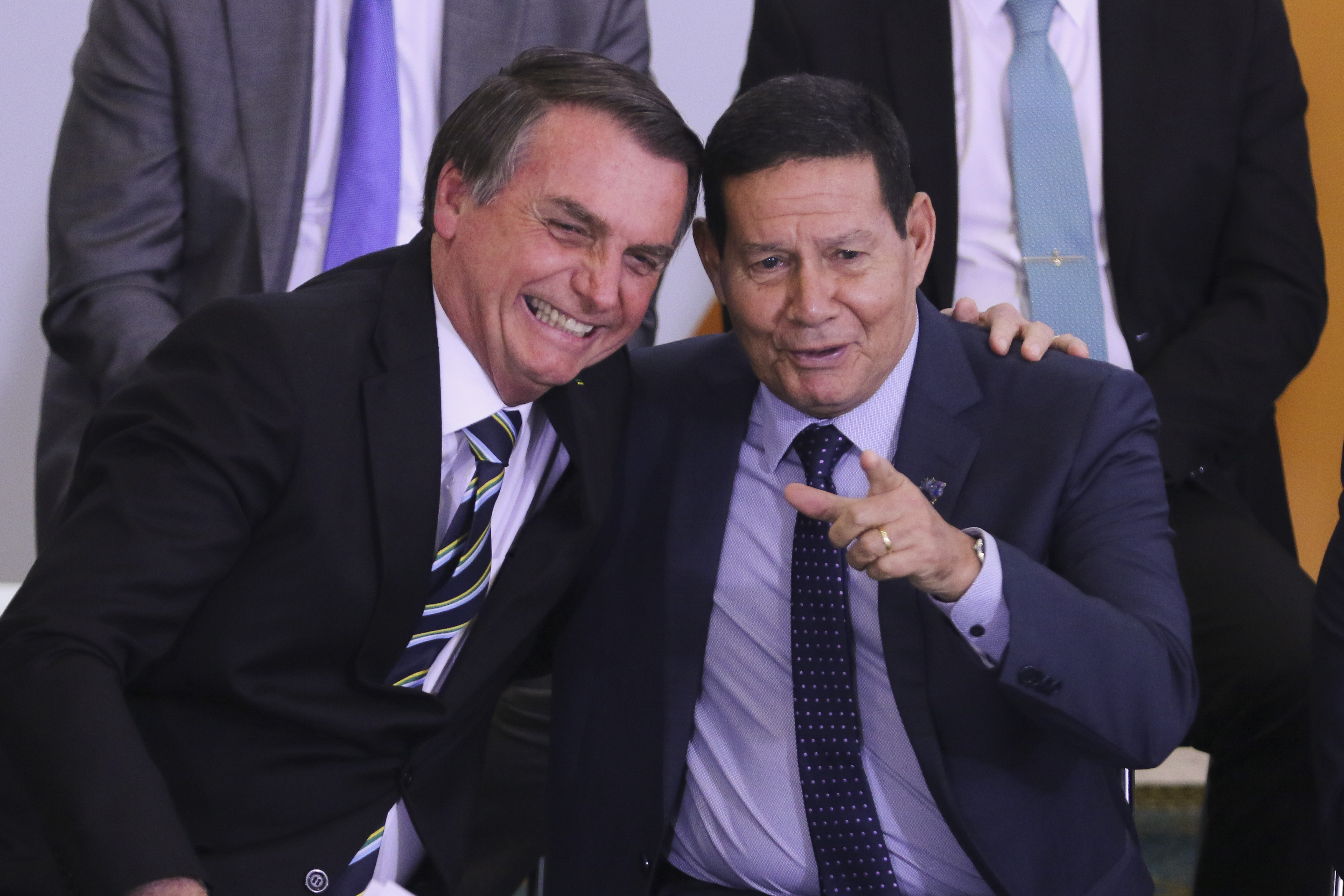 O vice-presidente da República, Hamilton Mourão e o presidente da República, Jair Bolsonaro | chapa