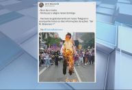 Bolsonaro posta foto em que boneco é queimado em ato na Paulista