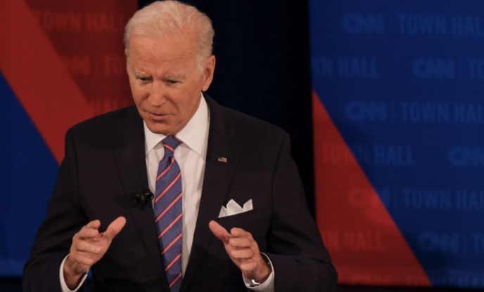 Joe Biden durante entrevista à CNN / Reprodução/CNN