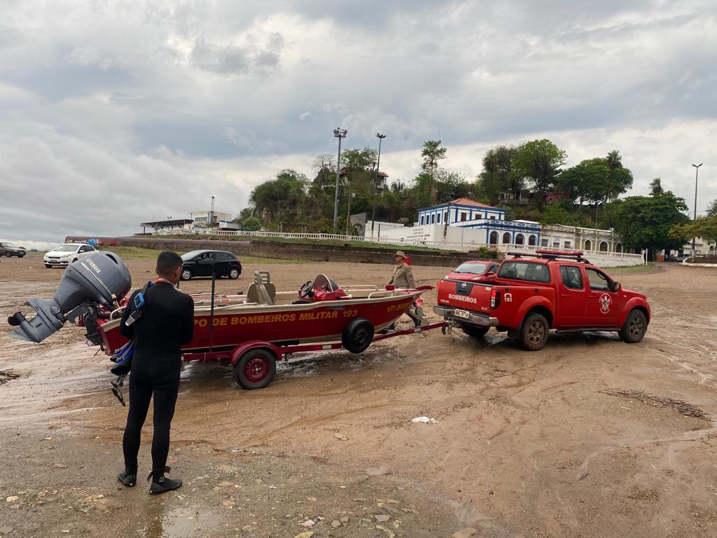 Corpo de Bombeiros no local das buscas/ Divulgação/Corpo de Bombeiros do Mato Grosso do Sul
