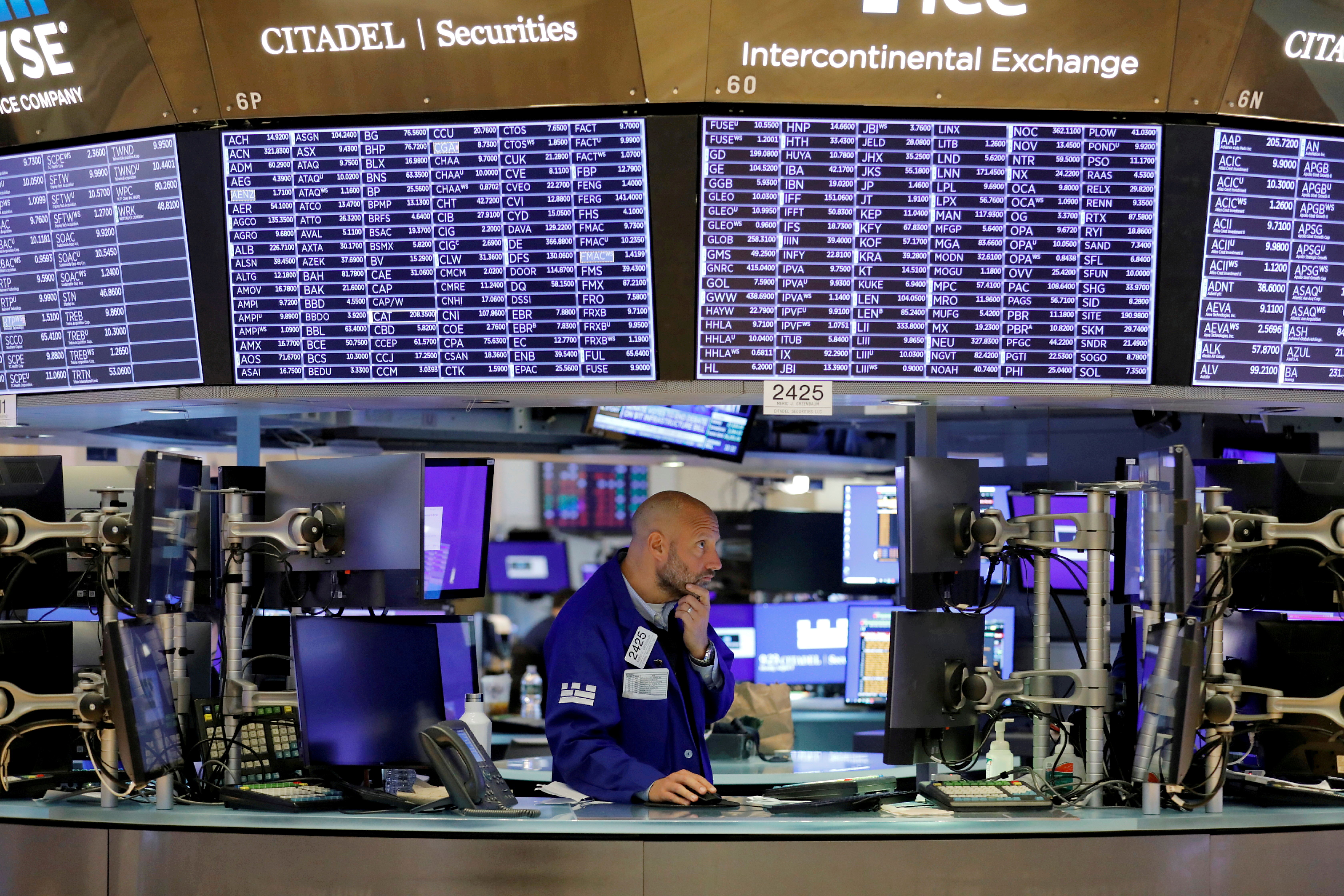 Operador na Bolsa de NY