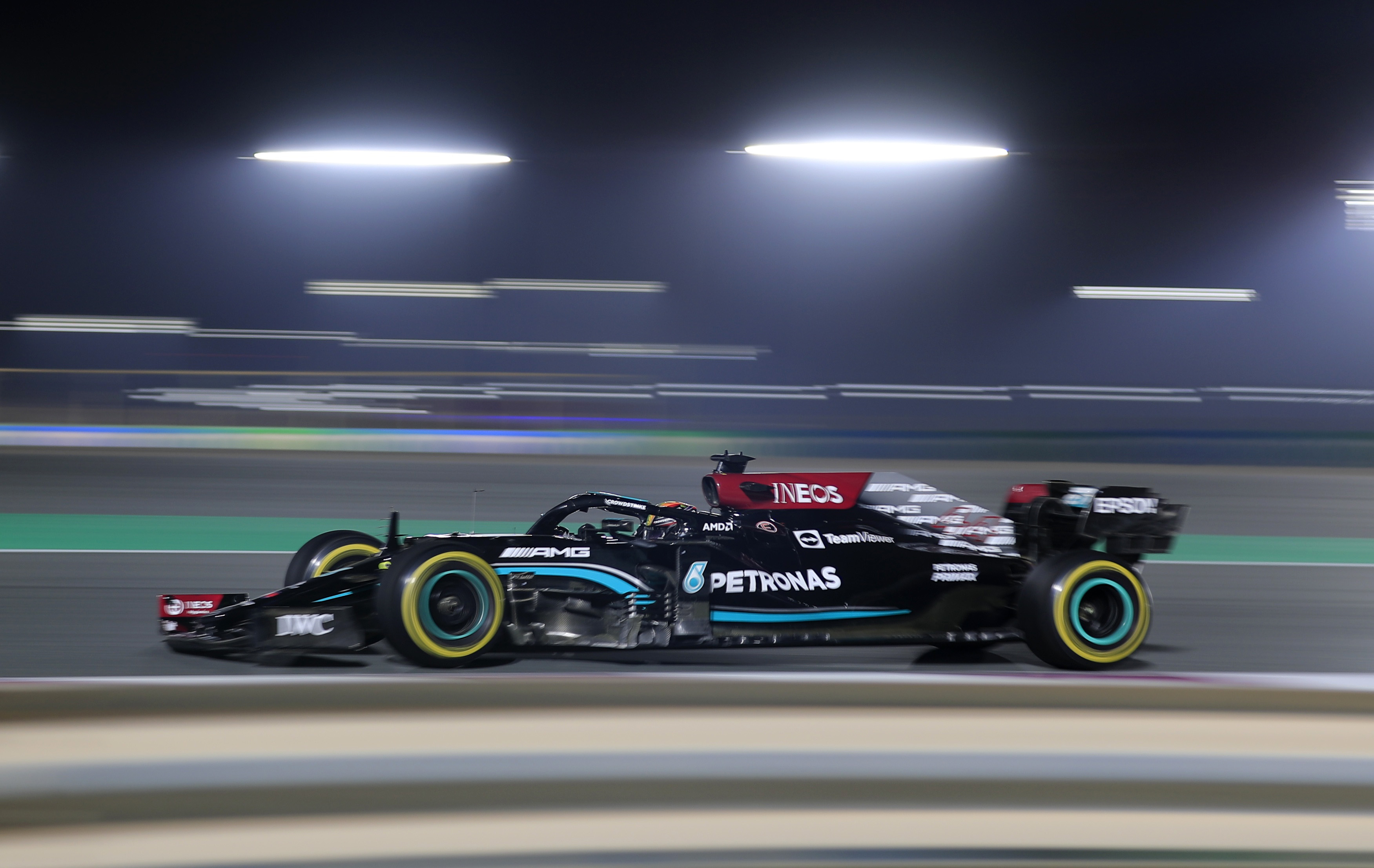 Hamilton, da Mercedes, no GP do Catar