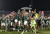 Elenco do Palmeiras chega a São Paulo após conquista da Libertadores