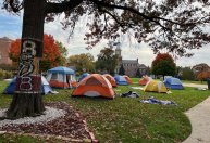 Estudantes vivem em barracas nos EUA para fugir de infestações em alojamentos