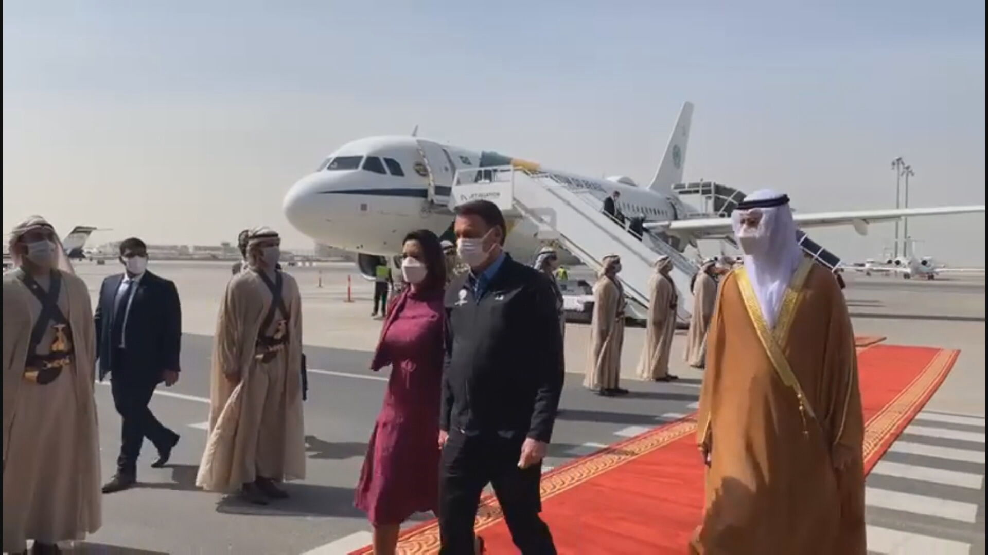 Bolsonaro e Michelle nos Emirados Árabes