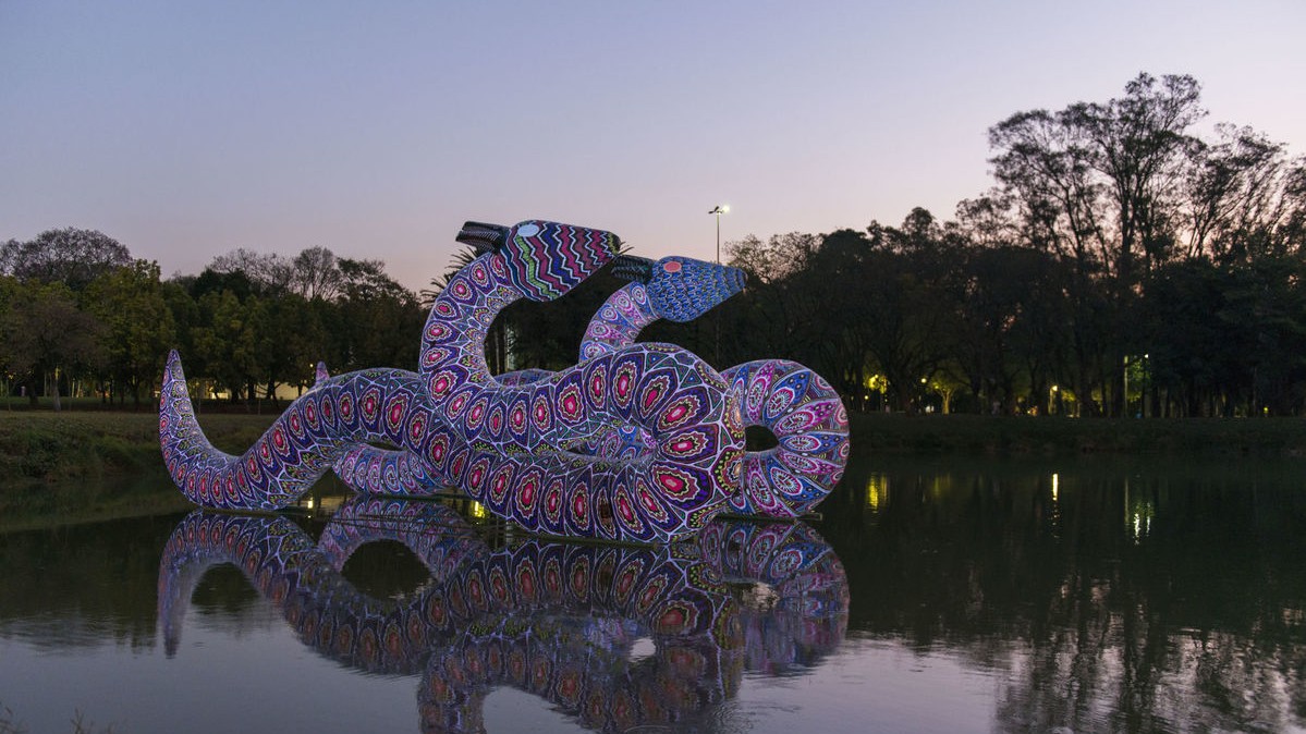 Exposição de Jaider Esbell na 34ª Bienal de SP / Levi Fanan /Fundação Bienal de São Paulo