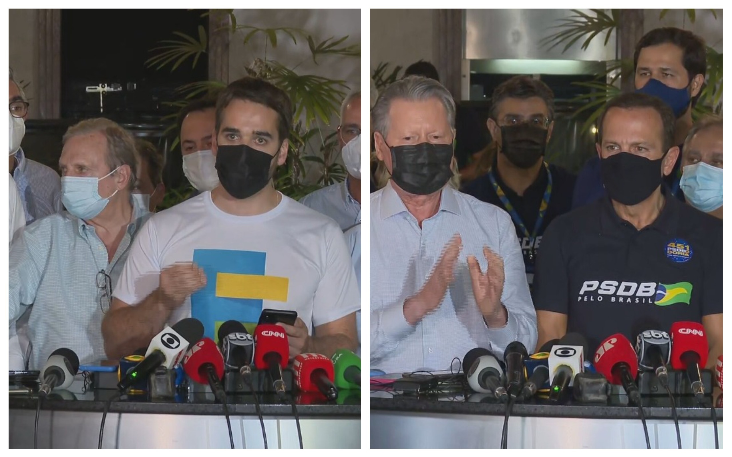 Colagem Leite, Virgílio e Doria coletivas