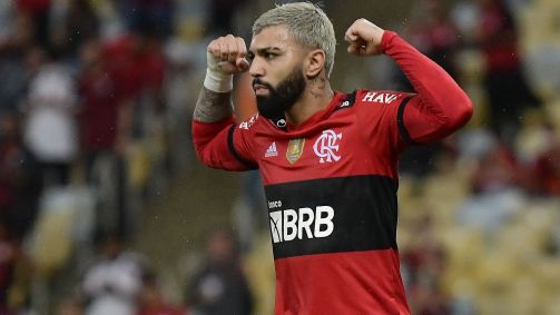 Gabriel Barbosa, o Gabigol, comemora gol do Flamengo contra Bahia pelo Campeonato Brasileiro