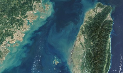 Satellite views of Taiwan Straight