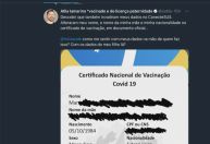Saúde confirma que operador credenciado adulterou dados de comprovante de vacinação