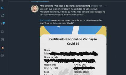 Saúde confirma que operador credenciado adulterou dados de comprovante de vacinação
