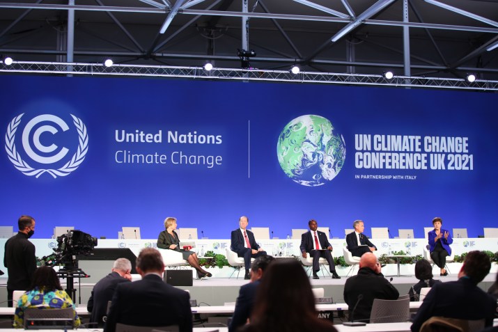 Uma das salas de conferência da COP26, em Glasgow, na Escócia / Foto: UN Climate Change/Kiara Worth