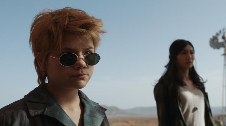 (L-R): Sprite (Lia McHugh) and Sersi (Gemma Chan) in Marvel Studios' ETERNALS. Photo courtesy of Marvel Studios. ??Marvel Studios 2021. All Rights Reserved. / Marvel Studios