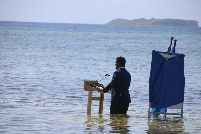 Apenas três líderes do Pacífico - de Palau, Fiji e Tuvalu - viajaram para as negociações climáticas da COP26 da ONU, na Escócia / Divulgação