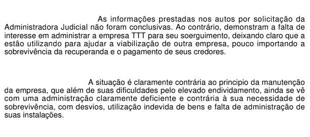 Trecho da decisão da 4ª Vara Cível de Goiânia / Reprodução