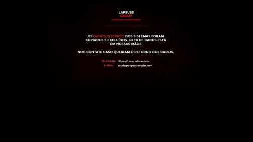 Site Ministério da Saúde Hackeado