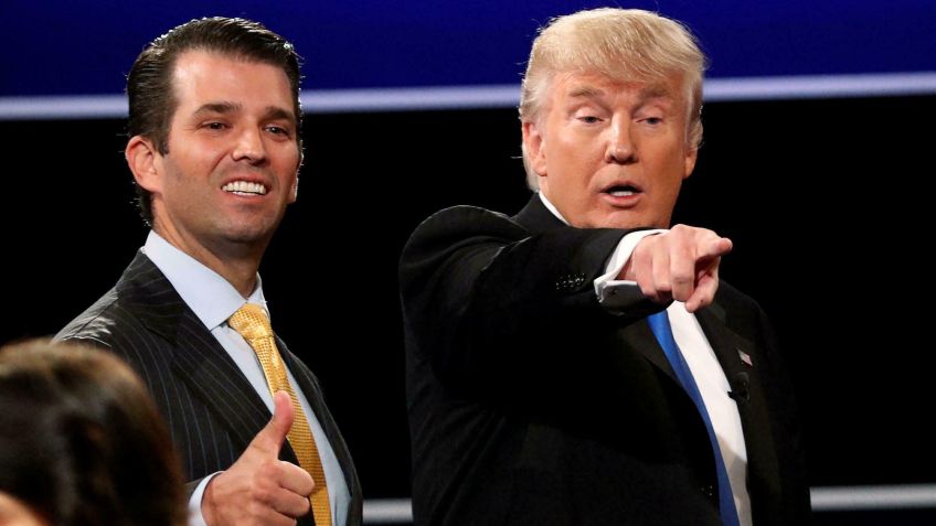 Donald Trump e Donald Trump Jr. durante evento do Partido Republicano / Foto: Reuters