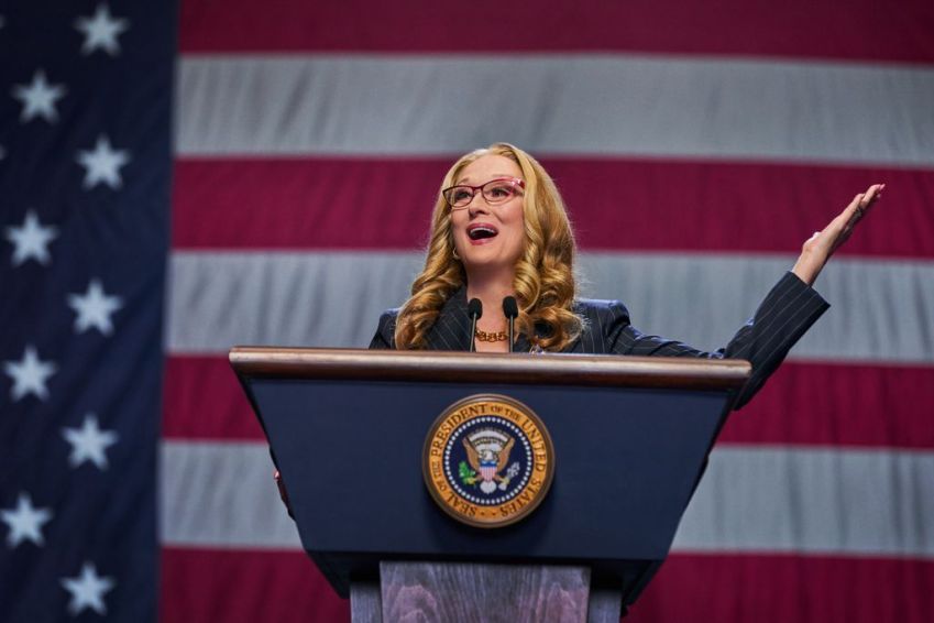 Meryl Streep interpreta a presidente dos EUA em "Não olhe para cima" / Divulgação/Netflix