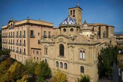 Imagem aérea da Catedral de Solsona. Espanha
