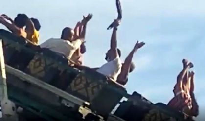 Trava se solta de montanha-russa em movimento no Hopi Hari