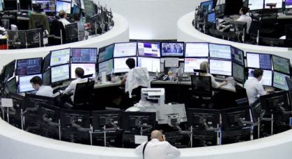Operadores em Bolsa de Frankfurt