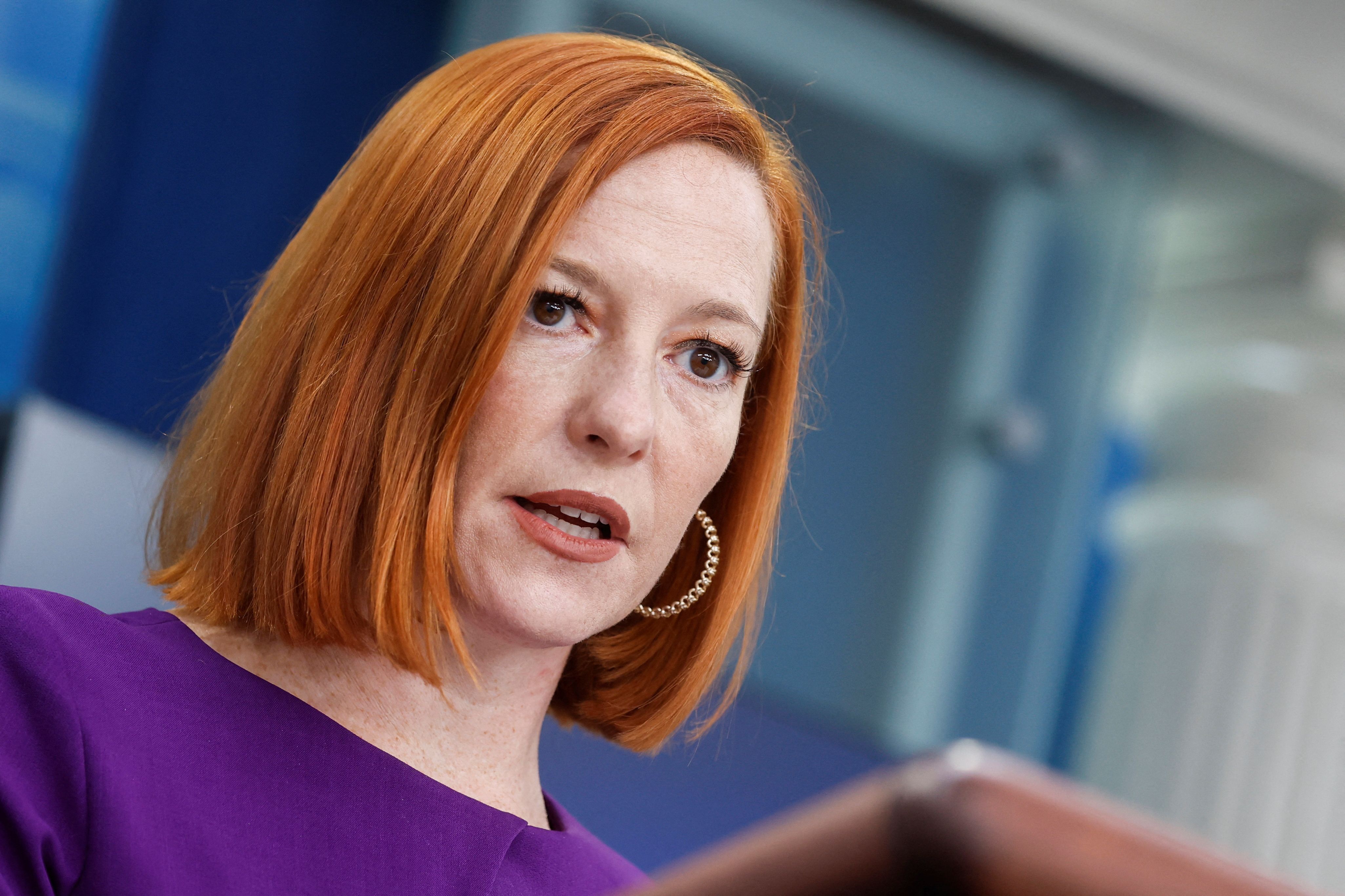 Porta-voz da Casa Branca, Jen Psaki, durante briefing diário à imprensa em Washington