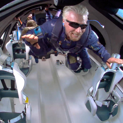 A viagem de Richard Branson foi transmitida ao vivo pelas suas redes sociais. / Divulgação/Instagram