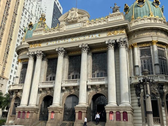 Theatro Municipal do Rio de Janeiro, nesta sexta-feira (21). / Cleber Rodrigues / CNN