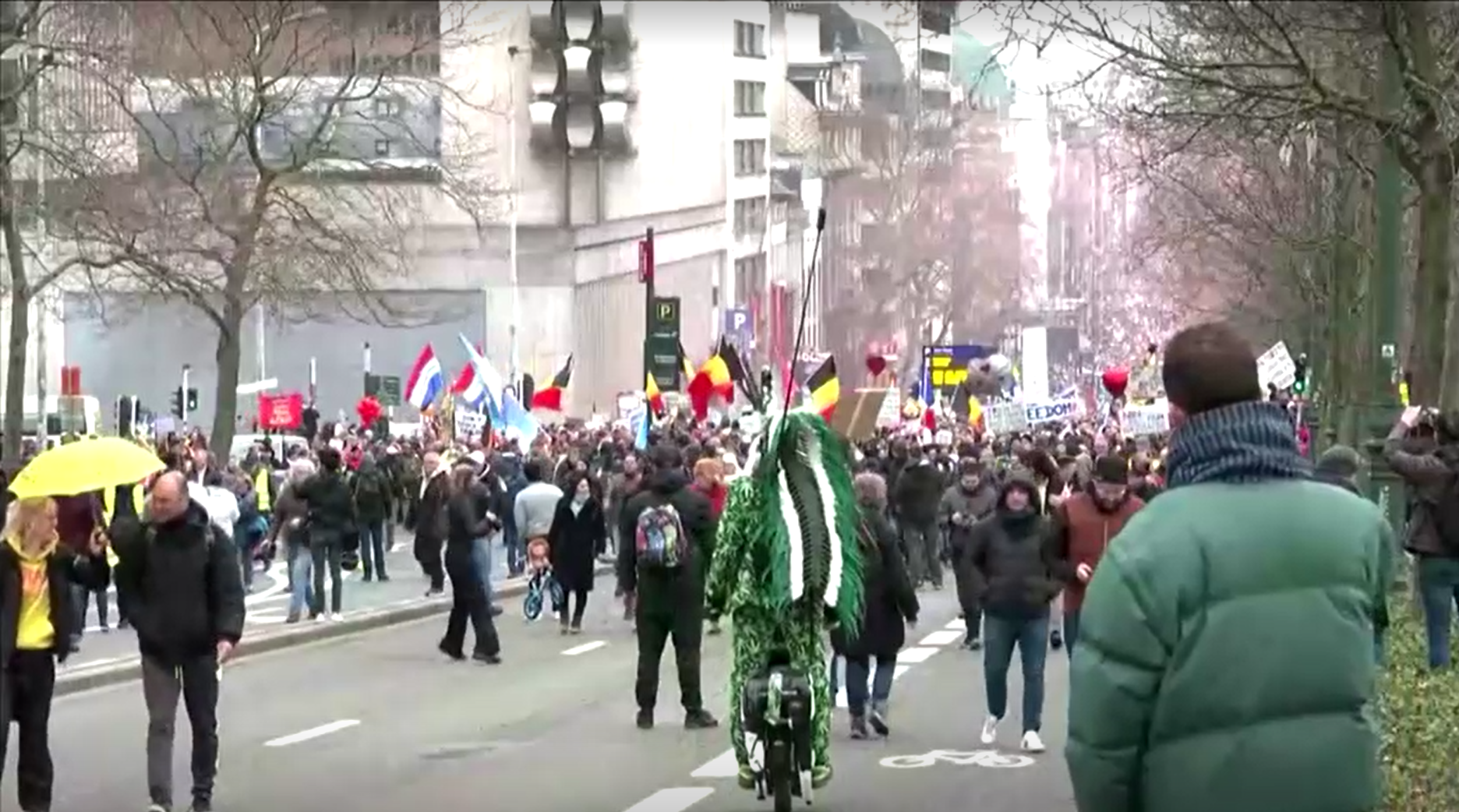 Manifestação na Bélgica