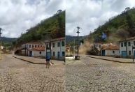 Deslizamento em morro no centro histórico de Ouro Preto destrói casarões em MG