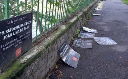 Dezenas de placas em homenagem às vítimas da violência no Rio foram vandalizadas