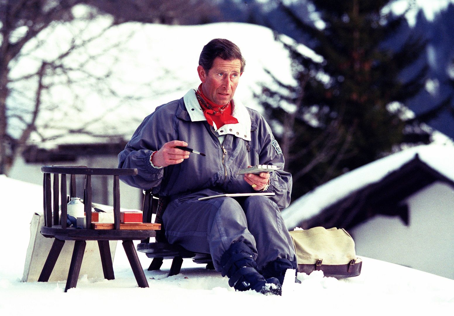 Prince Charles Painting With Watercolours