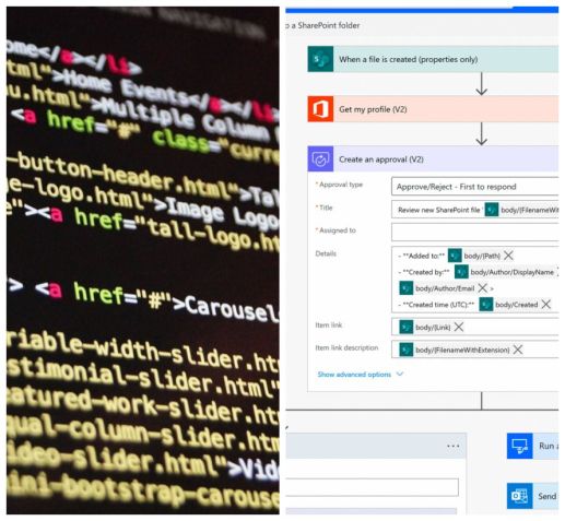 Diferença entre programação tradicional e low-code (sistema da Microsoft) / Pixabay/Microsoft