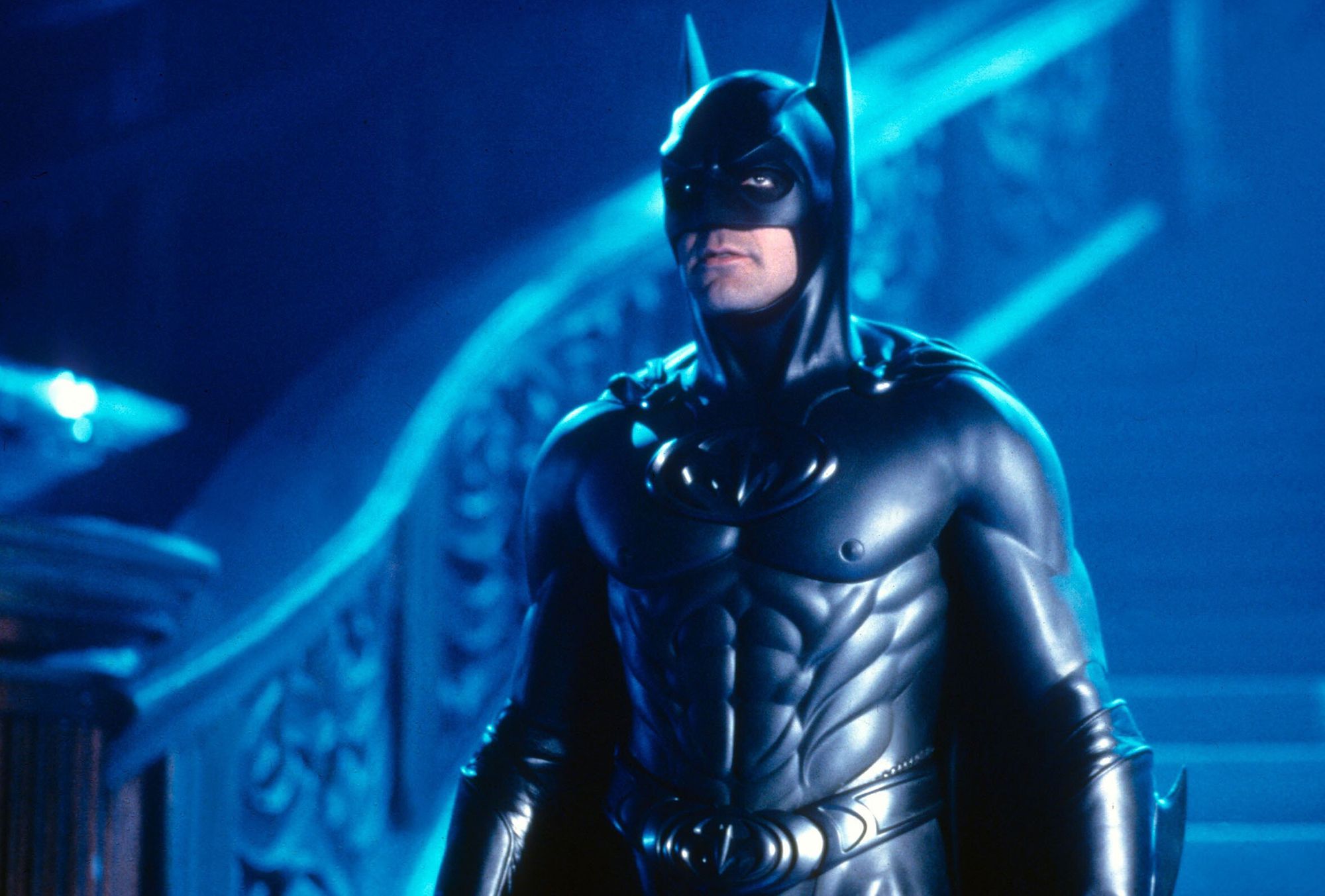 George Clooney em "Batman e Robin" (1997) / Mary Evans Picture Library/ Evere