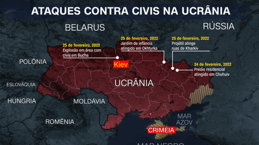 CNN verificou gravações feitas em toda a Ucrânia, onde ataques russos afetaram infraestrutura civil / CNN