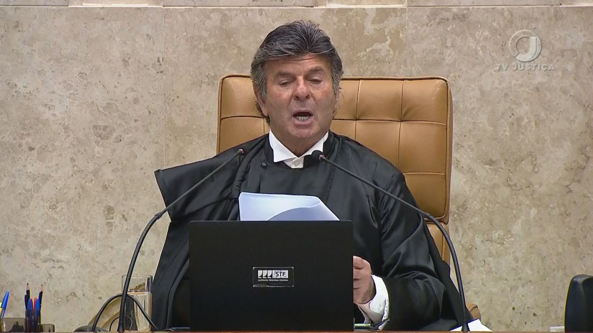 O presidente do Supremo Tribunal Federal (STF), ministro Luiz Fux, discursa na abertura do Judiciário em 2022